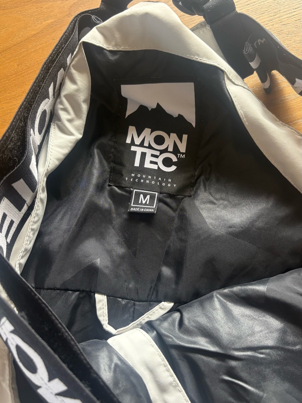 Montec Men's Black and White Ski Bib - M
